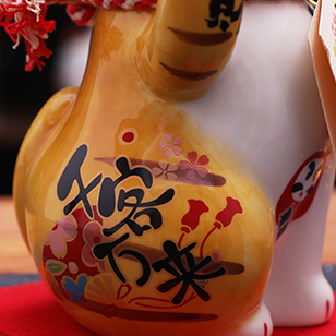 Japanese style Lucky Cat Decoration for indoor 金運來福招財貓 Orange Cat Lucky Cat