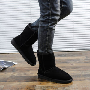 Suede Leather Fur Lining Winter Boots 3