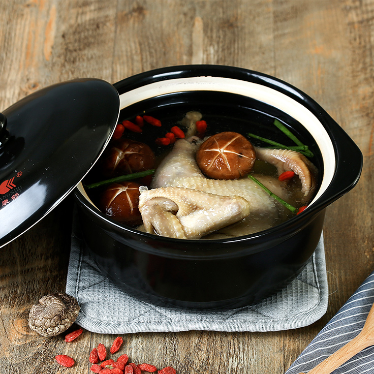 康舒陶瓷鍋(黑色) Kangshu Chinese Ceramic Cooking Pot (Black)
