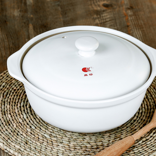 康舒陶瓷鍋(白色) Kangshu Chinese Ceramic Cooking Pot (White)