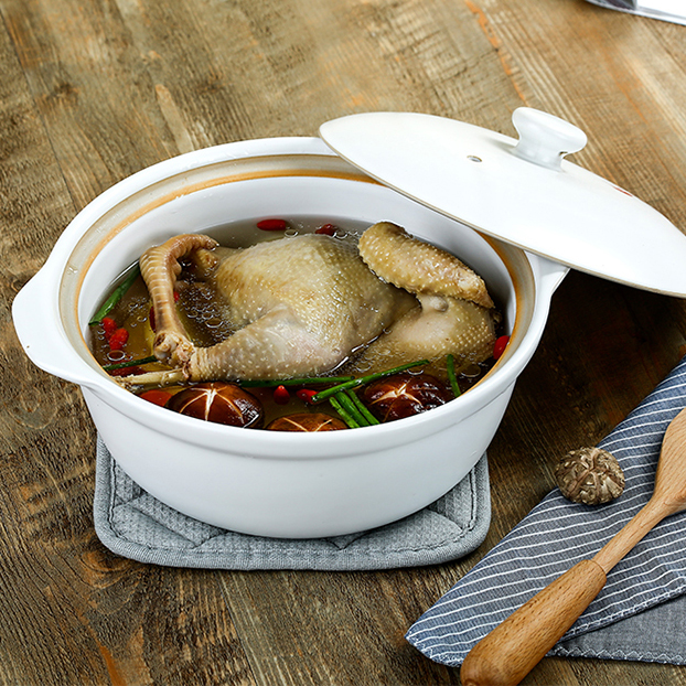 康舒陶瓷鍋(白色) Kangshu Chinese Ceramic Cooking Pot (White)