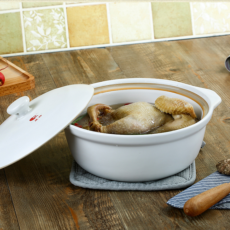 康舒陶瓷鍋(白色) Kangshu Chinese Ceramic Cooking Pot (White)