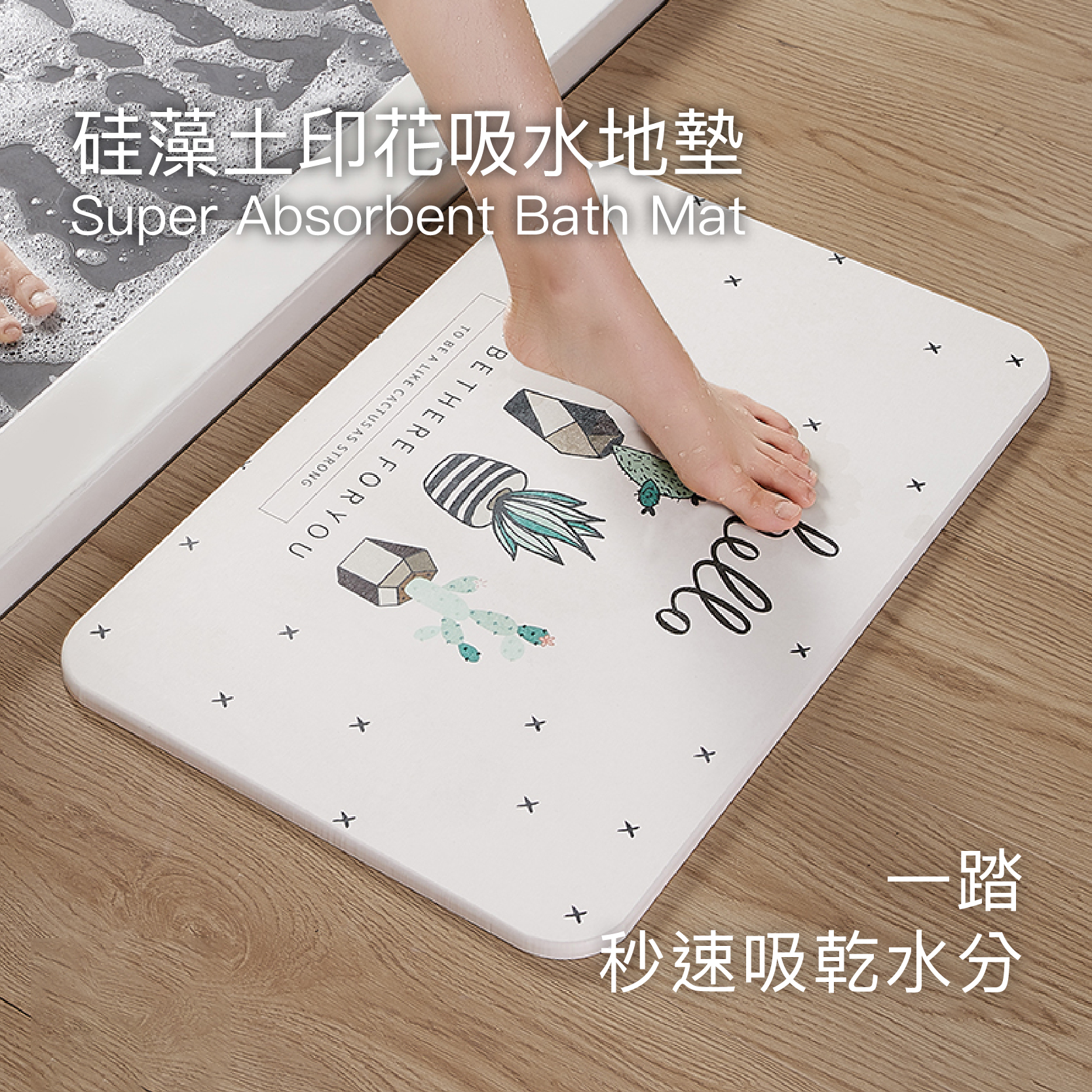 硅藻泥吸水地墊 Diatomaceous Super Absorbent Bath Mats