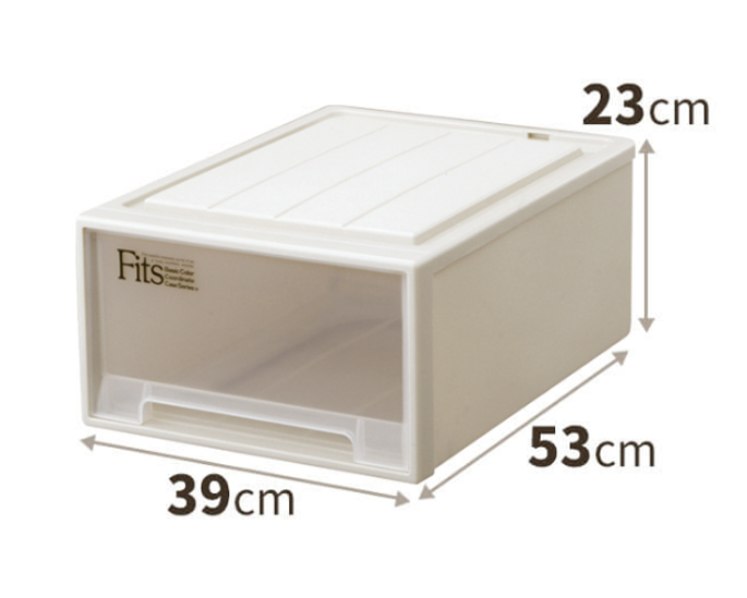 A product image of Tenma Fits Case F3923, a plastic storage organizer with dimension 38 x 53 x 23 cm.