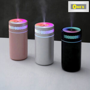3 Car Humidifiers in black, white and pink.