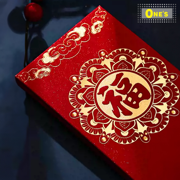 磨砂福字利是細節 - 金粉磨砂