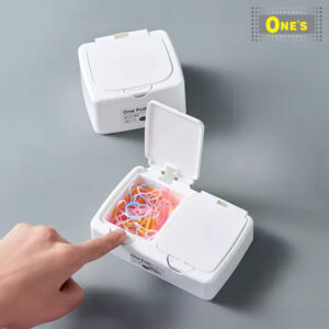 日本進口收納盒 (One Push Open Box), set of white plastic small storage organizing boxes. Easy to open. Japan items.