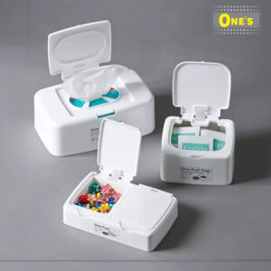 日本進口收納盒 (One Push Open Box), set of white plastic small storage organizing boxes. Easy to open. Japan items.