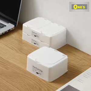 日本進口收納盒 (One Push Open Box), set of white plastic small storage organizing boxes. Easy to open. Japan items.