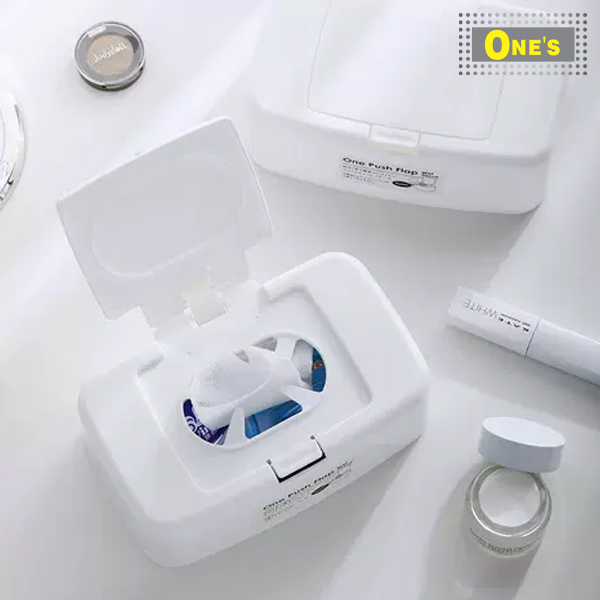 日本進口收納盒 (One Push Open Box), set of white plastic small storage organizing boxes. Easy to open. Japan items.