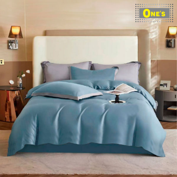 Plain Blue bedding set. ONNO HOME Fitted Sheet and Pillow Case SET, Quilt Cover SET, comes with Twins, Double, Full, Queen, King Size for selection.