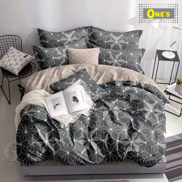 Hex pattern Bedding. ONNO HOME Fitted Sheet, Flat Sheet and Pillow Case SET, comes with Twins, Double, Full, Queen, King Size for selection.