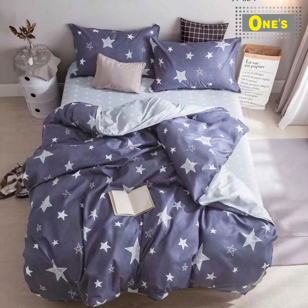 Stars pattern Bedding. ONNO HOME Fitted Sheet, Flat Sheet and Pillow Case SET, comes with Twins, Double, Full, Queen, King Size for selection.