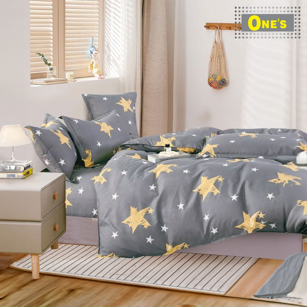 Star Pattern bedding set. ONNO HOME Fitted Sheet and Pillow Case SET, Quilt Cover SET, comes with Twins, Double, Full, Queen, King Size for selection.