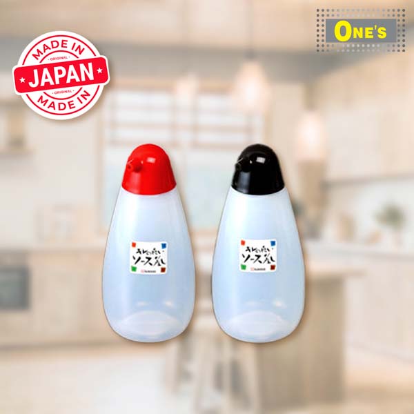 Japan Made seasoning Japanese dressing bottle. Produced by Japan company Nakaya. Red and Black in color.