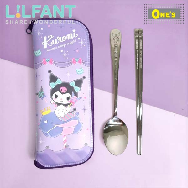 Lilfant children Sario Kuromi utensils