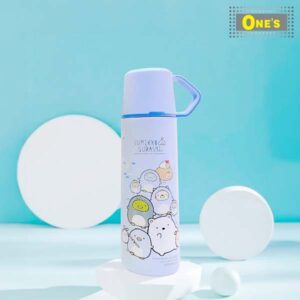 日本企業San-X角落生物Sumikko Gurashi（すみっコぐらし），又名角落小夥伴，卡通角色咖啡保溫瓶 。 San-X Sumikko Gurashi, cartoon character coffee cup.
