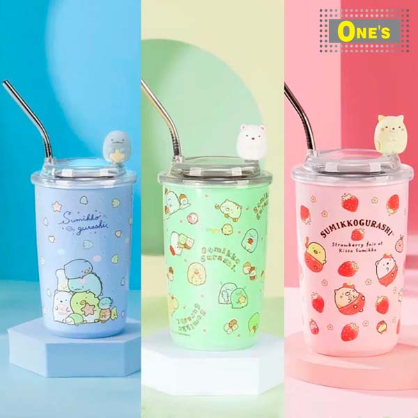 日本企業San-X角落生物Sumikko Gurashi（すみっコぐらし），又名角落小夥伴，卡通角色咖啡保溫瓶 。 San-X Sumikko Gurashi, cartoon character coffee cup.