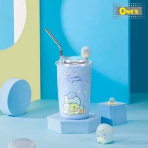 日本企業San-X角落生物Sumikko Gurashi（すみっコぐらし），又名角落小夥伴，卡通角色咖啡保溫瓶 。 San-X Sumikko Gurashi, cartoon character coffee cup.