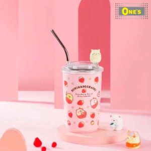 日本企業San-X角落生物Sumikko Gurashi（すみっコぐらし），又名角落小夥伴，卡通角色咖啡保溫瓶 。 San-X Sumikko Gurashi, cartoon character coffee cup.