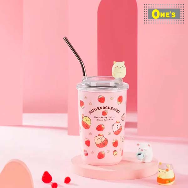 日本企業San-X角落生物Sumikko Gurashi（すみっコぐらし），又名角落小夥伴，卡通角色咖啡保溫瓶 。 San-X Sumikko Gurashi, cartoon character coffee cup.