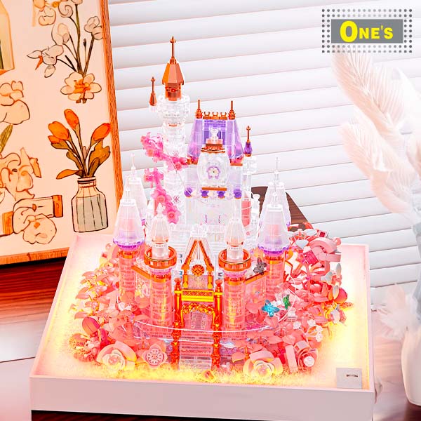 月光社 星月城堡 積木玩具 女生 送禮 Star-Moon Castle Dream Princess Girl Crystal Castle Brick Toy Gift Present (Pink)