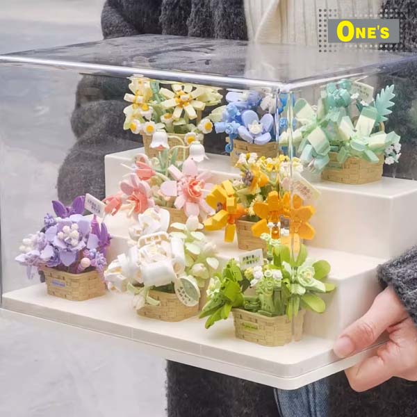 月光社多肉積木花籃積木玩具 女生 送禮 Flower Plant Dream Girl Brick Toy Gift Present (7 color)