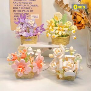 月光社多肉積木花籃積木玩具 女生 送禮 Flower Plant Dream Girl Brick Toy Gift Present (4 Color)