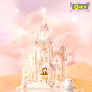 月光社 城堡 積木玩具 女生 送禮 Castle Dream Princess Girl Crystal Castle Brick Toy Gift Present (White)