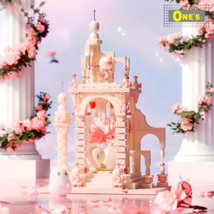 月光社 城堡 積木玩具 女生 送禮 Castle Dream Princess Girl Crystal Castle Brick Toy Gift Present (White)