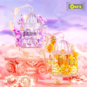 月光社 花嶼春籠 花卉 少女 積木玩具 Flower Cage Build Block Toy