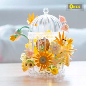 月光社 花嶼春籠 花卉 少女 積木玩具 Flower Cage Build Block Toy