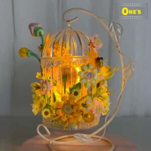 月光社 花嶼春籠 花卉 少女 積木玩具 Flower Cage Build Block Toy