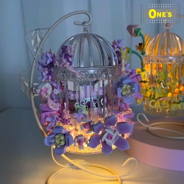 月光社 花嶼春籠 花卉 少女 積木玩具 Flower Cage Build Block Toy