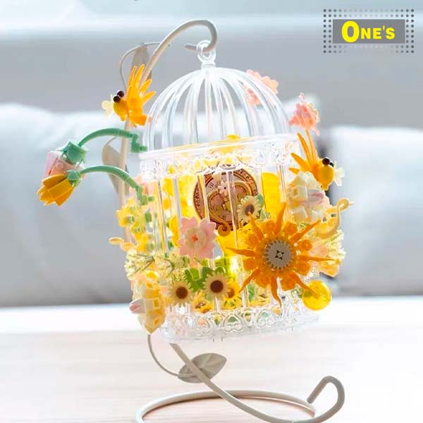 月光社 花嶼春籠 花卉 少女 積木玩具 Flower Cage Build Block Toy