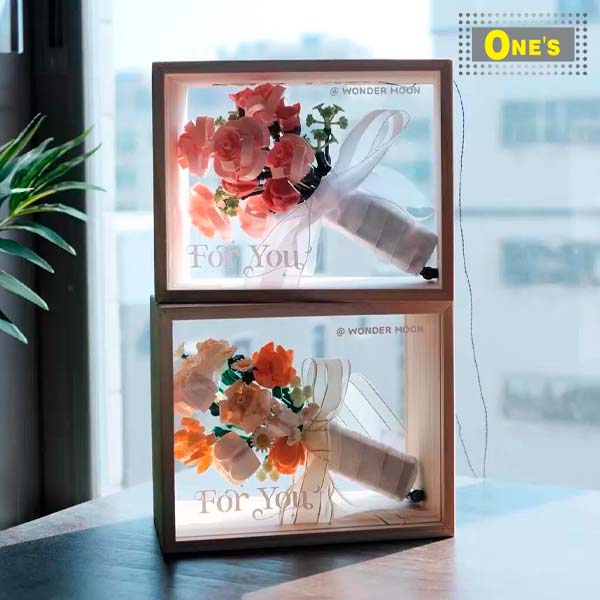 月光社 花束 相框 花卉 少女 積木玩具 Flower Frame Build Block Toy