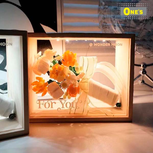 月光社 花束 相框 花卉 少女 積木玩具 Flower Frame Build Block Toy