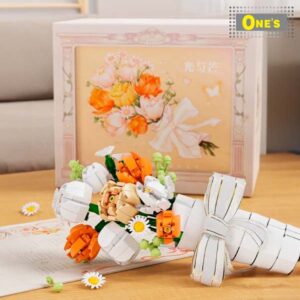 月光社 花束 相框 花卉 少女 積木玩具 Flower Frame Build Block Toy