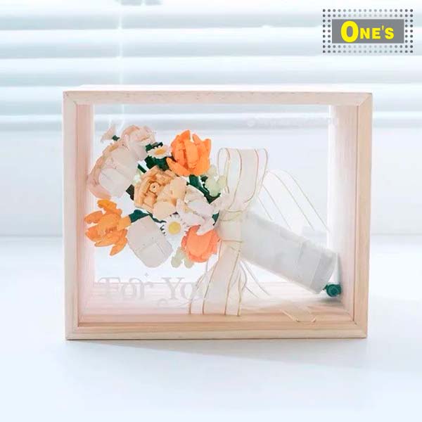 月光社 花束 相框 花卉 少女 積木玩具 Flower Frame Build Block Toy
