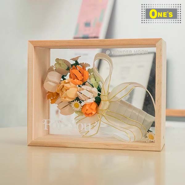月光社 花束 相框 花卉 少女 積木玩具 Flower Frame Build Block Toy
