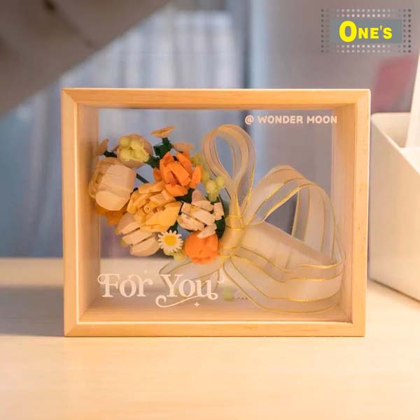 月光社 花束 相框 花卉 少女 積木玩具 Flower Frame Build Block Toy