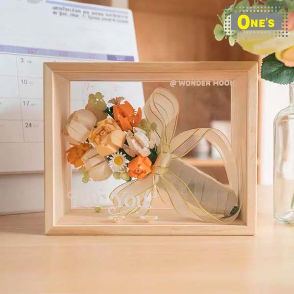月光社 花束 相框 花卉 少女 積木玩具 Flower Frame Build Block Toy