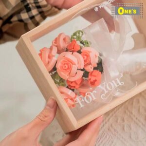 月光社 花束 相框 花卉 少女 積木玩具 Flower Frame Build Block Toy