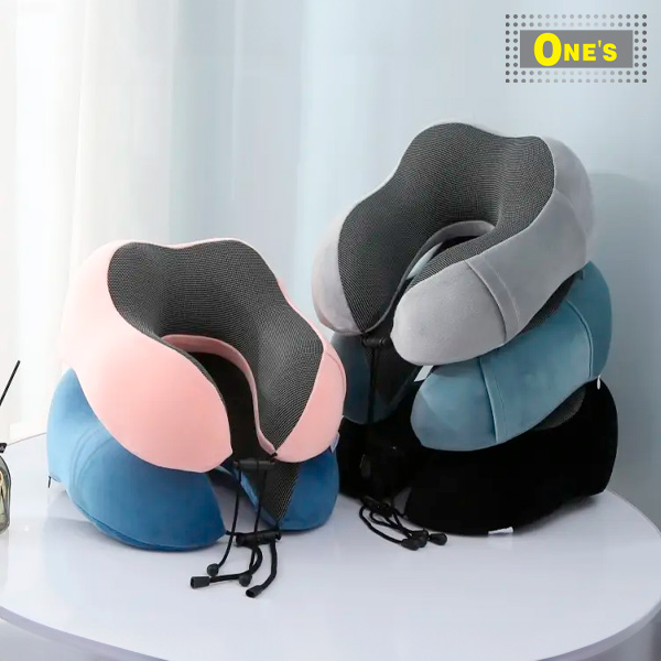 Neck Pillow Ergonomics Design, Blue, pink, grey, black in color