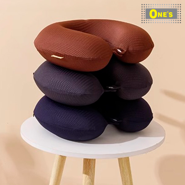 U-Neck Pillow Ergonomics Design, Brown, grey, blue