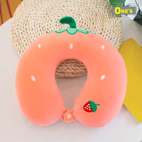 U-Neck Pillow Ergonomics Design, strawberry